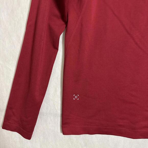 Lululemon Activewear Men’s Size Small Solid Red Long Sleeve Metal Vent T-Shirt - Picture 5 of 10
